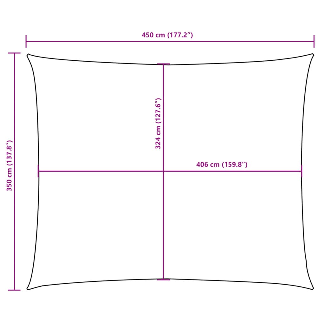 Sunshade Sail Oxford Fabric Rectangular 3.5x4.5 m Cream