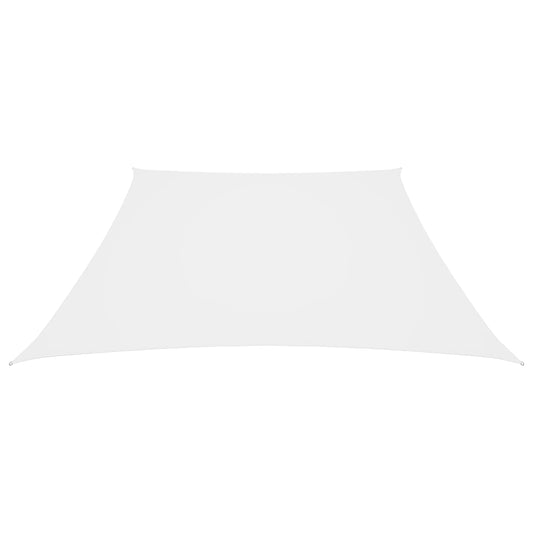 Sunshade Sail Oxford Fabric Trapezium 2/4x3 m White Sunshade Sail Oxford Fabric Trapezium 2/4x3 m White