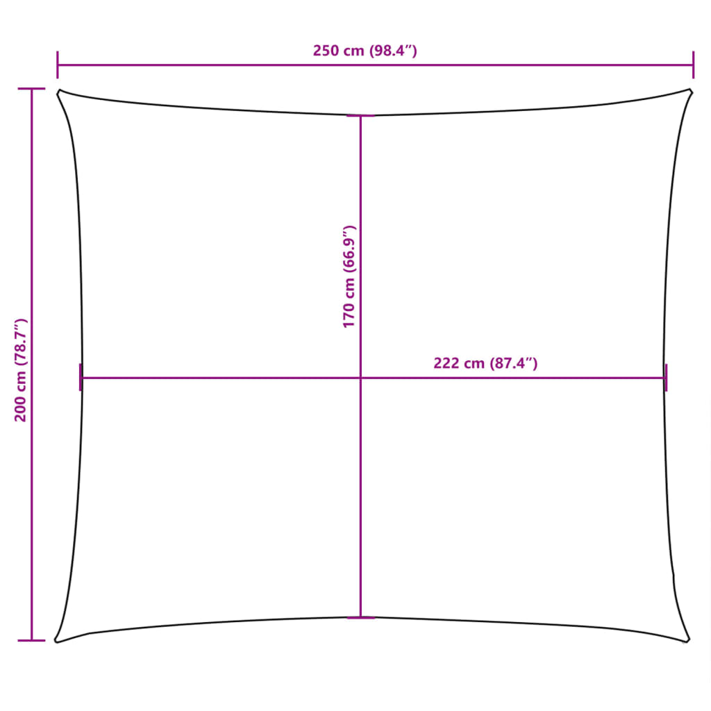 Sunshade Sail Oxford Fabric Rectangular 2x2.5 m Terracotta