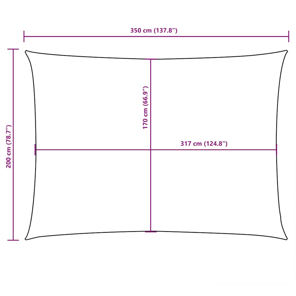 Sunshade Sail Oxford Fabric Rectangular 2x3.5 m Terracotta