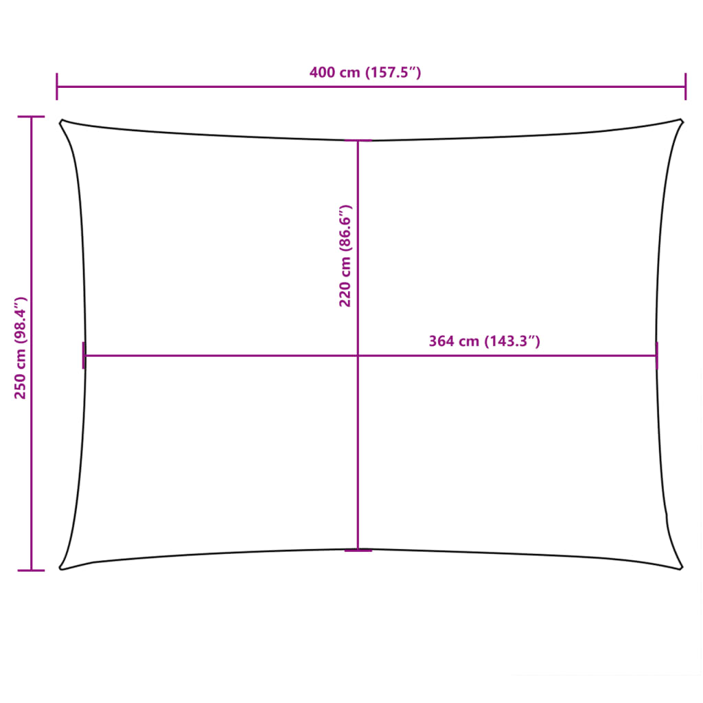 Sunshade Sail Oxford Fabric Rectangular 2.5x4 m Terracotta