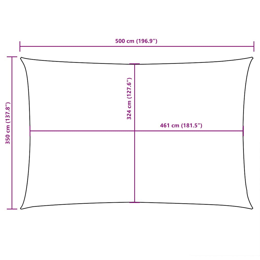 135380 vidaXL Sunshade Sail Oxford Fabric Rectangular 3,5x5 m Terracotta
