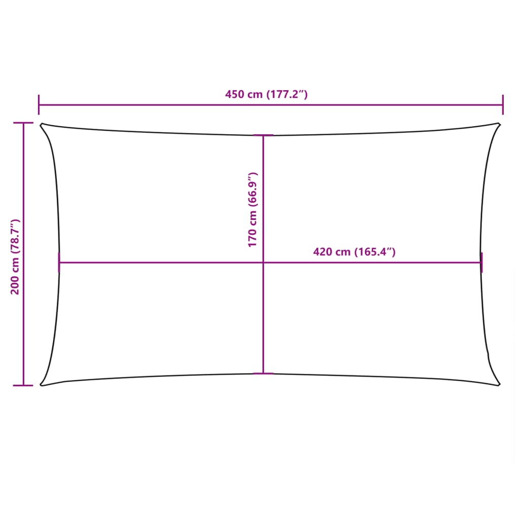 Sunshade Sail Oxford Fabric Rectangular 2x4.5 m Blue