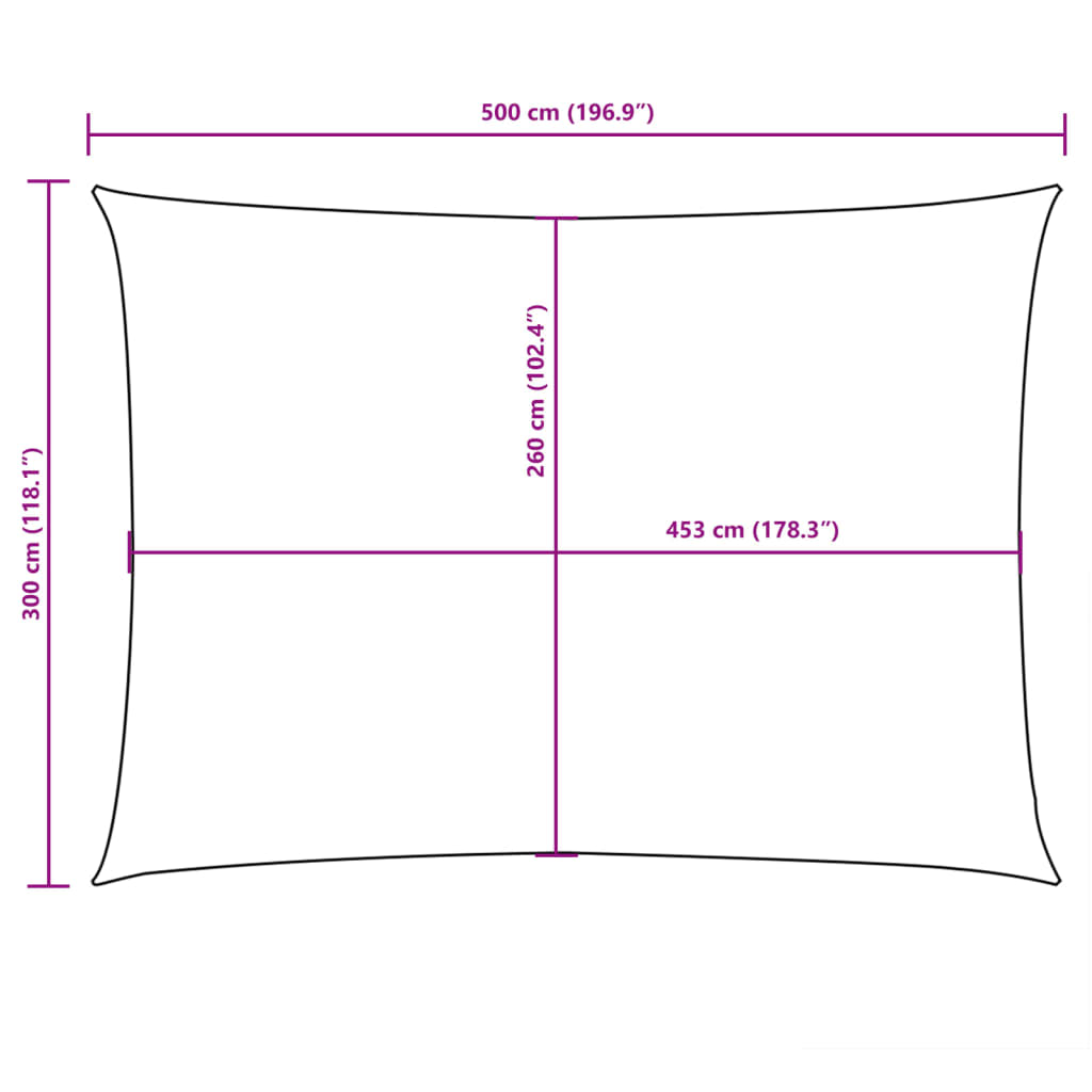Sunshade Sail Oxford Fabric Rectangular 3x5 m Blue