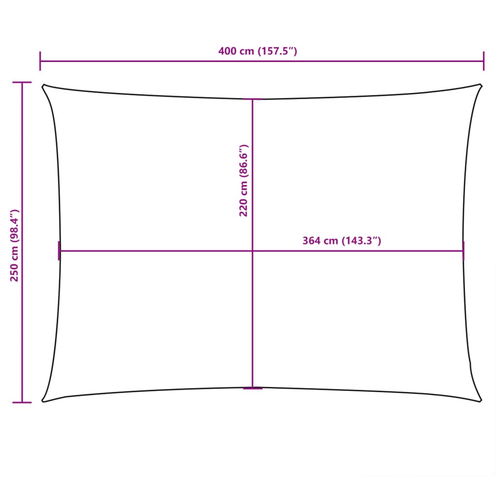 Sunshade Sail Oxford Fabric Rectangular 2.5x4 m Yellow