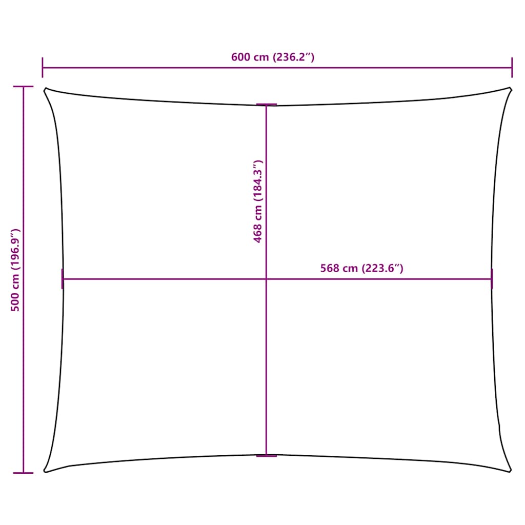 Sunshade Sail Oxford Fabric Rectangular 5x6 m Yellow