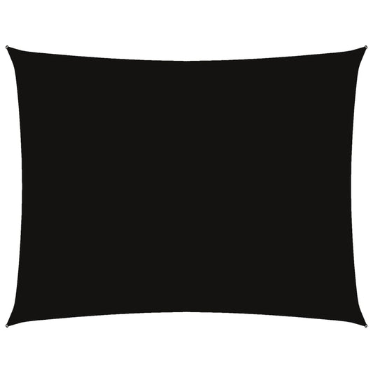 Sunshade Sail Oxford Fabric Rectangular 3.5x4.5 m Black Sunshade Sail Oxford Fabric Rectangular 3.5x4.5 m Black