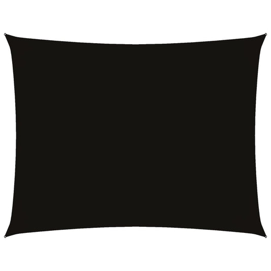 Sunshade Sail Oxford Fabric Rectangular 4x6 m Black Sunshade Sail Oxford Fabric Rectangular 4x6 m Black