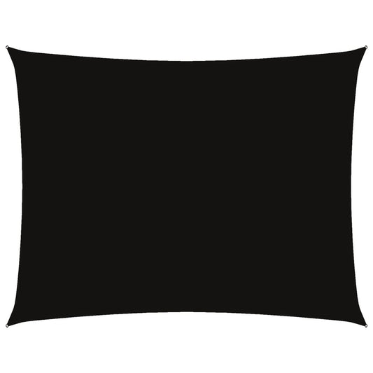 Sunshade Sail Oxford Fabric Rectangular 5x6 m Black Sunshade Sail Oxford Fabric Rectangular 5x6 m Black
