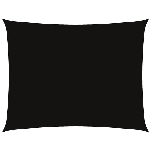 Sunshade Sail Oxford Fabric Rectangular 5x7 m Black Sunshade Sail Oxford Fabric Rectangular 5x7 m Black