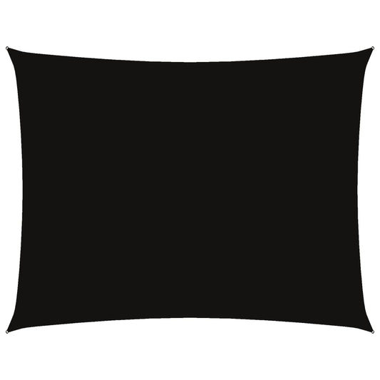 Sunshade Sail Oxford Fabric Rectangular 6x7 m Black Sunshade Sail Oxford Fabric Rectangular 6x7 m Black
