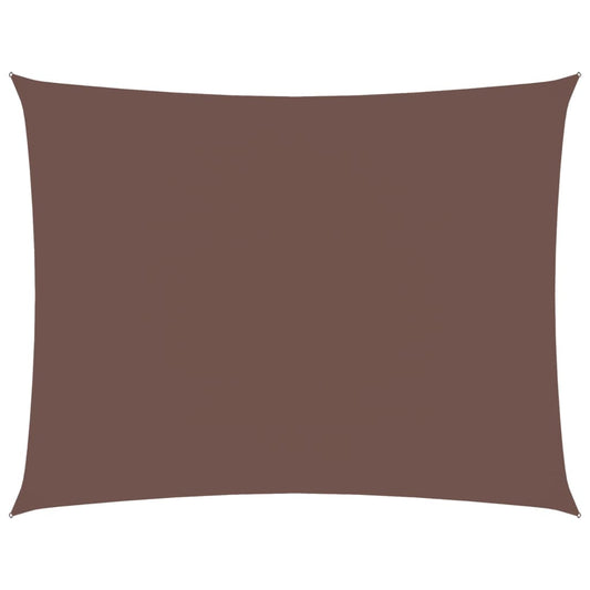 Sunshade Sail Oxford Fabric Rectangular 3.5x4.5 m Brown Sunshade Sail Oxford Fabric Rectangular 3.5x4.5 m Brown