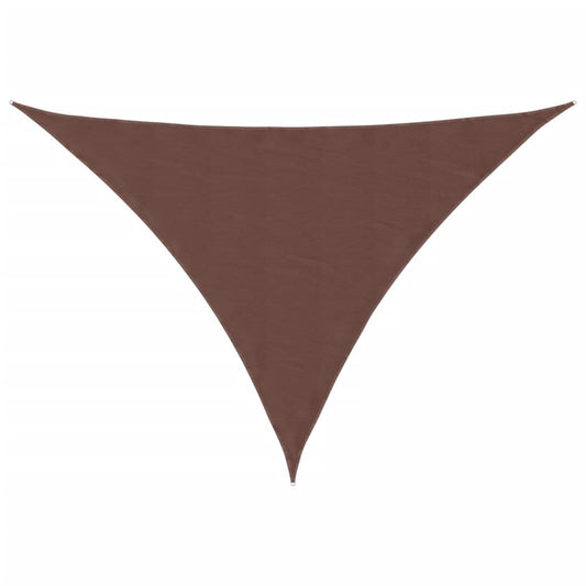 Sunshade Sail Oxford Fabric Triangular 5x7x7 m Brown Sunshade Sail Oxford Fabric Triangular 5x7x7 m Brown