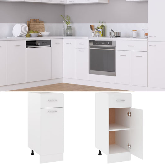 Drawer Bottom Cabinet Lyon White 30x46x81.5 cm Engineered Wood Drawer Bottom Cabinet Lyon White 30x46x81.5 cm Engineered Wood
