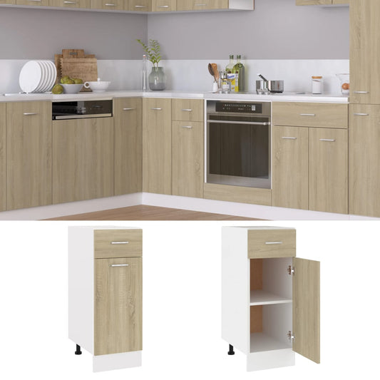Drawer Bottom Cabinet Lyon Sonoma Oak 30x46x81.5 cm Engineered Wood Drawer Bottom Cabinet Lyon Sonoma Oak 30x46x81.5 cm Engineered Wood