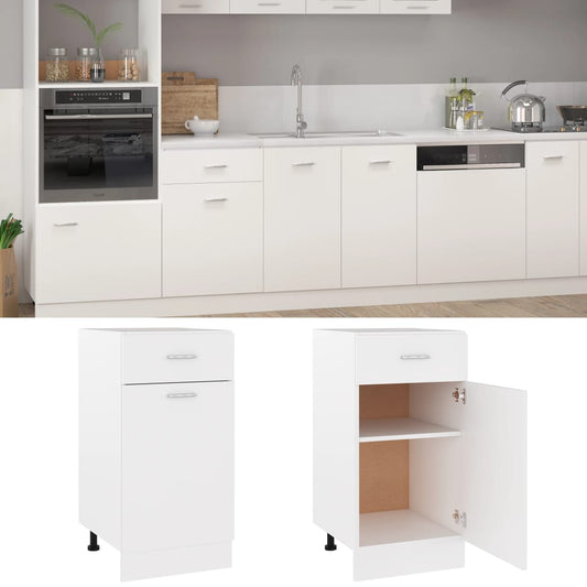 Drawer Bottom Cabinet Lyon White 40x46x81.5 cm Engineered Wood Drawer Bottom Cabinet Lyon White 40x46x81.5 cm Engineered Wood