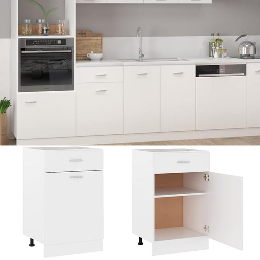 Drawer Bottom Cabinet Lyon White 50x46x81.5 cm Engineered Wood Drawer Bottom Cabinet Lyon White 50x46x81.5 cm Engineered Wood