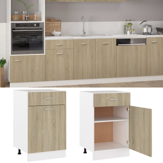 Drawer Bottom Cabinet Lyon Sonoma Oak 50x46x81.5 cm Engineered Wood Drawer Bottom Cabinet Lyon Sonoma Oak 50x46x81.5 cm Engineered Wood