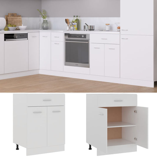 Drawer Bottom Cabinet White 60x46x81.5 cm Engineered Wood Drawer Bottom Cabinet White 60x46x81.5 cm Engineered Wood
