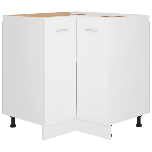 Corner Bottom Cabinet "Lyon" White 75,5x75,5x81,5 cm Engineered Wood Corner Bottom Cabinet "Lyon" White 75,5x75,5x81,5 cm Engineered Wood