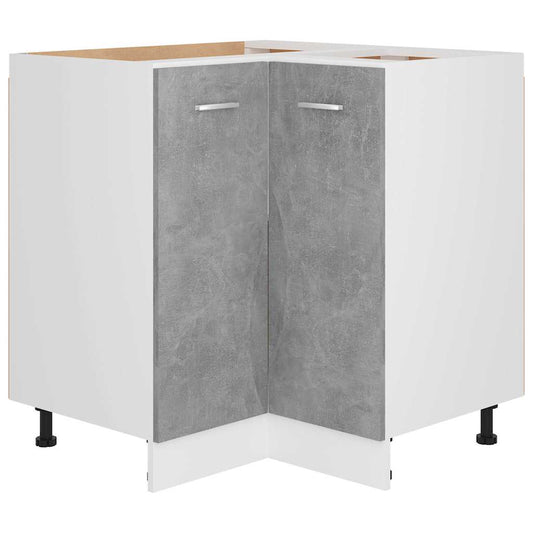 Corner Bottom Cabinet "Lyon" Concrete Grey 75.5x75.5x81.5 cm Corner Bottom Cabinet "Lyon" Concrete Grey 75.5x75.5x81.5 cm