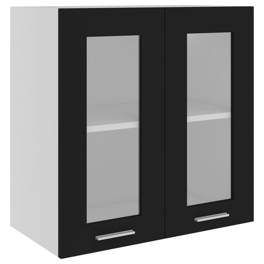 Hanging Glass Cabinet Lyon Black 60x31x60 cm Engineered Wood Hanging Glass Cabinet Lyon Black 60x31x60 cm Engineered Wood