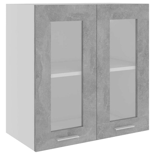 Hanging Glass Cabinet "Lyon" Concrete Grey 60x31x60 cm Hanging Glass Cabinet "Lyon" Concrete Grey 60x31x60 cm