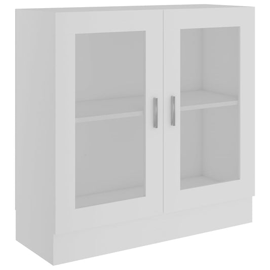 802741 vidaXL Vitrine Cabinet White 82,5x30,5x80 cm Engineered Wood 802741 vidaXL Vitrine Cabinet White 82,5x30,5x80 cm Engineered Wood
