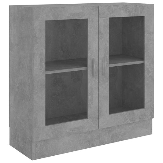 802745 vidaXL Vitrine Cabinet Concrete Grey 82,5x30,5x80 cm Engineered Wood 802745 vidaXL Vitrine Cabinet Concrete Grey 82,5x30,5x80 cm Engineered Wood