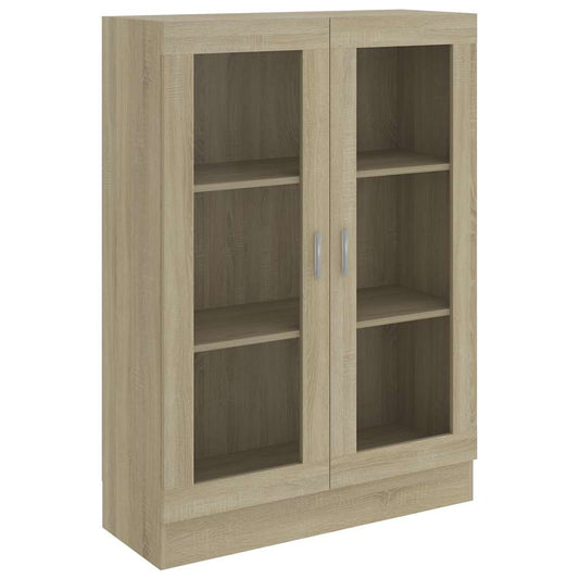 802753 vidaXL Vitrine Cabinet Sonoma Oak 82,5x30,5x115 cm Engineered Wood 802753 vidaXL Vitrine Cabinet Sonoma Oak 82,5x30,5x115 cm Engineered Wood