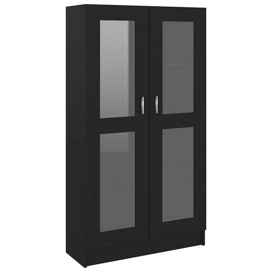 Vitrine Cabinet Black 82.5x30.5x150 cm Engineered Wood Vitrine Cabinet Black 82.5x30.5x150 cm Engineered Wood