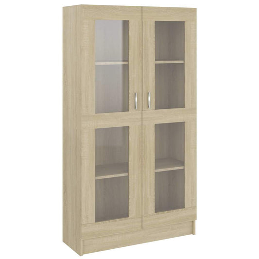 802762 vidaXL Vitrine Cabinet Sonoma Oak 82,5x30,5x150 cm Engineered Wood 802762 vidaXL Vitrine Cabinet Sonoma Oak 82,5x30,5x150 cm Engineered Wood