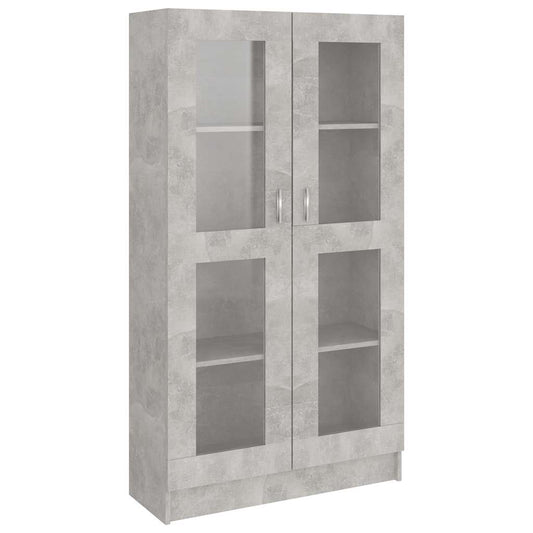802763 vidaXL Vitrine Cabinet Concrete Grey 82,5x30,5x150 cm Engineered Wood 802763 vidaXL Vitrine Cabinet Concrete Grey 82,5x30,5x150 cm Engineered Wood