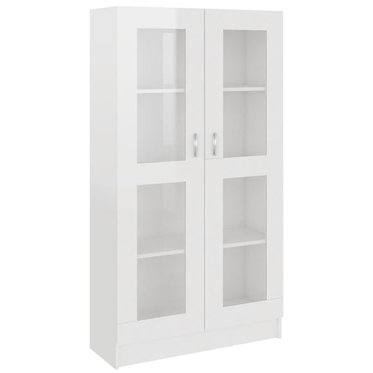 802765 vidaXL Vitrine Cabinet High Gloss White 82,5x30,5x150 cm Engineered Wood 802765 vidaXL Vitrine Cabinet High Gloss White 82,5x30,5x150 cm Engineered Wood