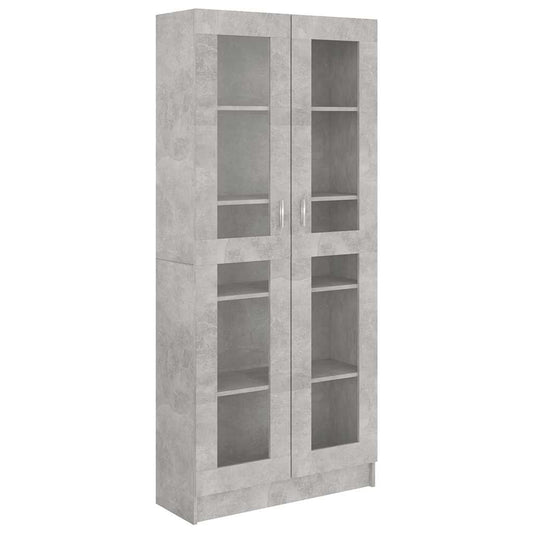 802772 vidaXL Vitrine Cabinet Concrete Grey 82,5x30,5x185 cm Engineered Wood 802772 vidaXL Vitrine Cabinet Concrete Grey 82,5x30,5x185 cm Engineered Wood