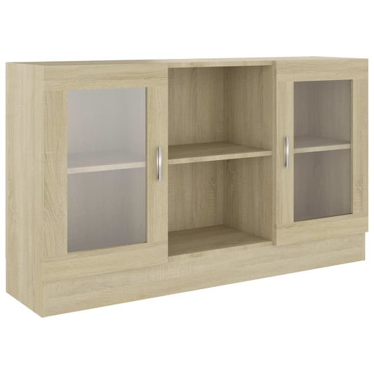 802789 vidaXL Vitrine Cabinet Sonoma Oak 120x30,5x70 cm Engineered Wood 802789 vidaXL Vitrine Cabinet Sonoma Oak 120x30,5x70 cm Engineered Wood