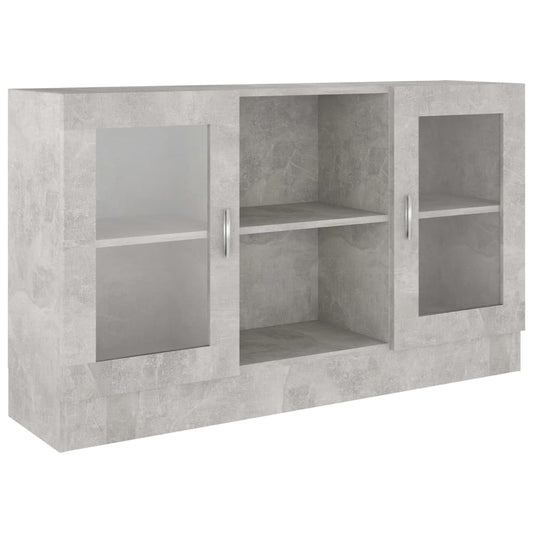 802790 vidaXL Vitrine Cabinet Concrete Grey 120x30,5x70 cm Engineered Wood 802790 vidaXL Vitrine Cabinet Concrete Grey 120x30,5x70 cm Engineered Wood