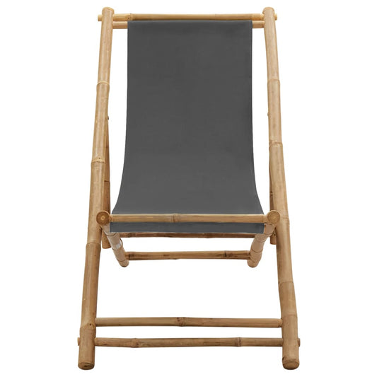 Deck Chair | Dark Grey | Bamboo and Canvas (100% Polyester) | Standard Deck Chair | Dark Grey | Bamboo and Canvas (100% Polyester) | Standard