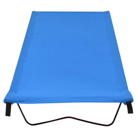 Camping Bed 180x60x19 cm Oxford Fabric and Steel Blue Camping Bed 180x60x19 cm Oxford Fabric and Steel Blue
