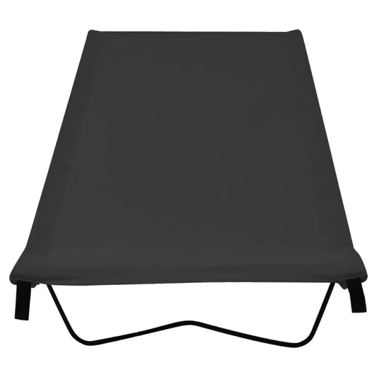 Camping Bed 180x60x19 cm Oxford Fabric and Steel Black Camping Bed 180x60x19 cm Oxford Fabric and Steel Black