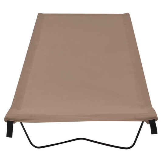 Camping Bed 180x60x19 cm Oxford Fabric and Steel Taupe Camping Bed 180x60x19 cm Oxford Fabric and Steel Taupe