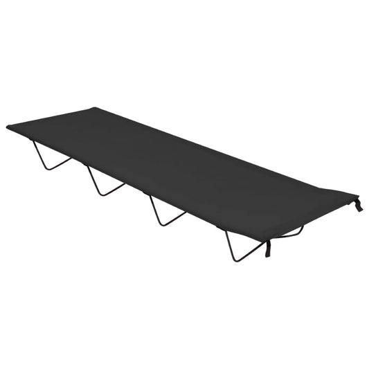 Camping Beds 2 pcs 180x60x19 cm Oxford Fabric and Steel Black Camping Beds 2 pcs 180x60x19 cm Oxford Fabric and Steel Black