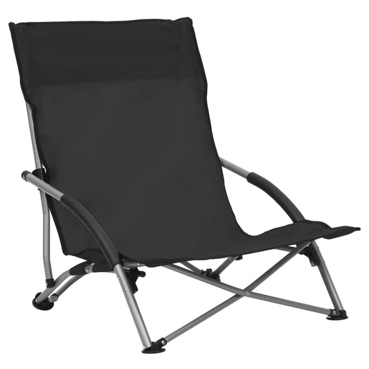 Beach Chair | Set of 2 | Black | Oxford fabric, Steel | Standard Beach Chair | Set of 2 | Black | Oxford fabric, Steel | Standard
