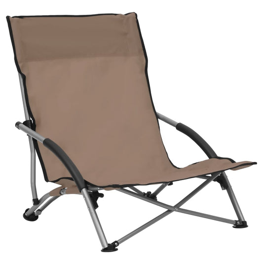 Beach Chair | Set of 2 | Taupe | Oxford fabric, Steel | Standard Beach Chair | Set of 2 | Taupe | Oxford fabric, Steel | Standard