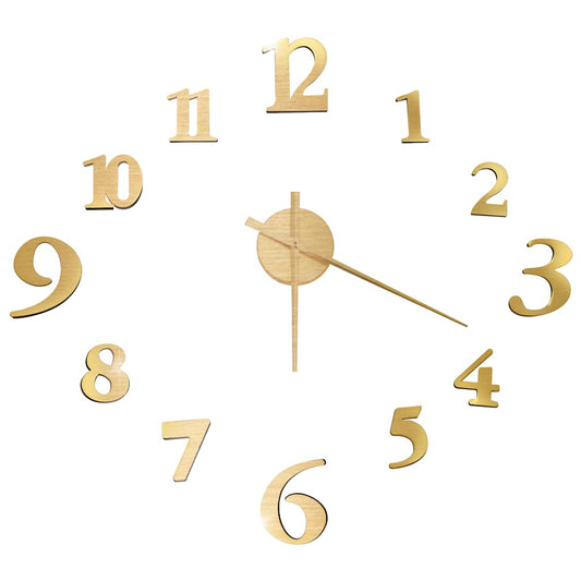 3D Wall Clock Modern Design Gold 100 cm XXL 3D Wall Clock Modern Design Gold 100 cm XXL