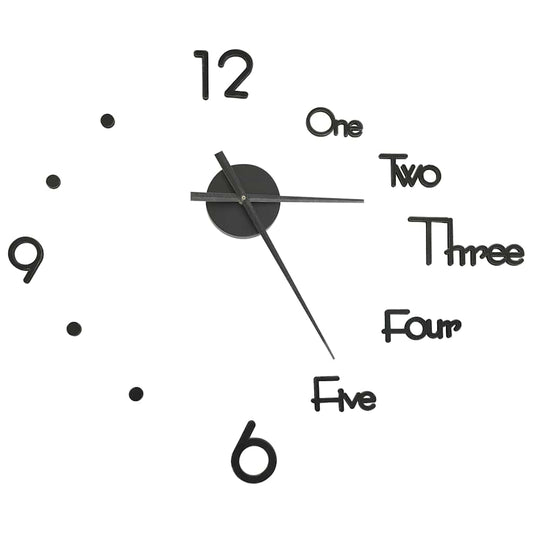 3d Wall Clock | Black | EVA (ethylene-vinyl acetate) | XXL 3d Wall Clock | Black | EVA (ethylene-vinyl acetate) | XXL