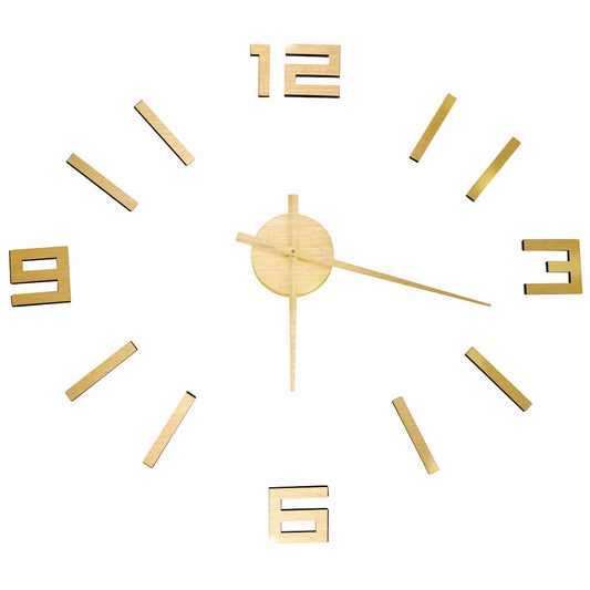 3D Wall Clock Modern Design Gold 100 cm XXL 3D Wall Clock Modern Design Gold 100 cm XXL