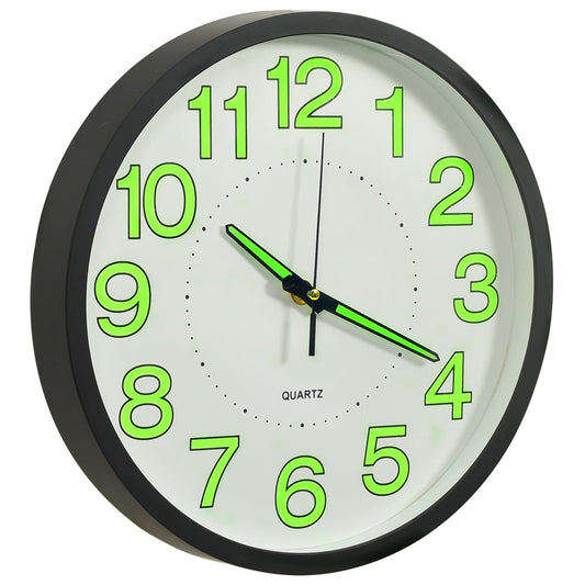 Luminous Wall Clock Black 30 cm Luminous Wall Clock Black 30 cm