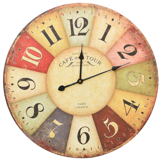 Vintage Wall Clock Colourful 60 cm Vintage Wall Clock Colourful 60 cm