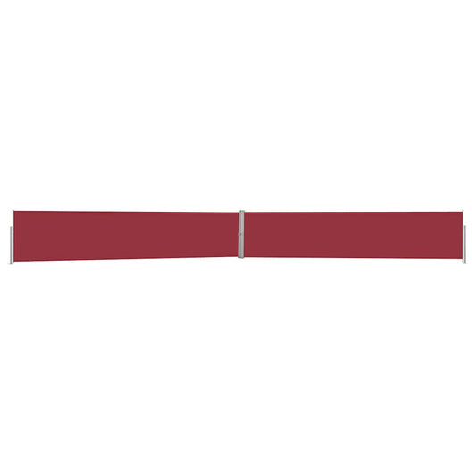 Patio Retractable Side Awning 140x1200 cm Red Patio Retractable Side Awning 140x1200 cm Red